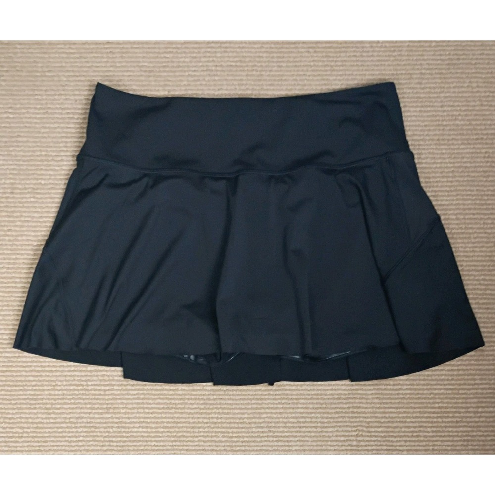 Athleta Ace Tennis Skort 13.5" Women's size L Athletic Black Skirt Tennis Golf
